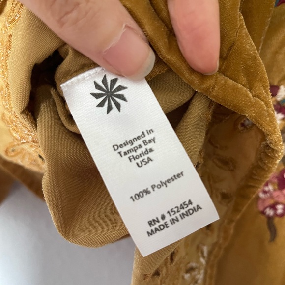 Kyla Seo Vintage Inspired Embroidered Floral Bohemian Blouse/Shirt Size Small - Picture 10 of 12